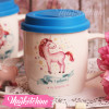 Ceramic Mug-Unicorn-Blue 2