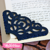 Leather Bookmark-Ornamented-Dark Blue