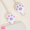 2pcs 3D Cartoon Paw Design Anti-breakage Data Cable Protector