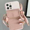 Solid Cover iphone 13  With Card Slot & Strap