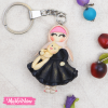 Polymer Clay keychain-Veiled Girl