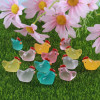 10PCS Glow In The Dark Color Mini Resin Chicken Car Ornament