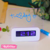 Acrylic Digital Alarm  (Alarm&Stop Watch & White Board)-Blue pen 