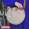  Cross Bag-Crochet-Beige  1