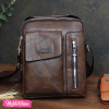 Leather Cross Bag For Men-Brown Jeep-Large