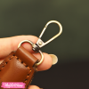 Natural Leather Keychain-Brown 1