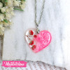 Resin Necklace-Pink Heart 