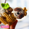 Car Charm-Crochet-Sloths Animal