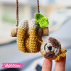 Car Charm-Crochet-Sloths Animal