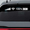 Reflective Phone Signal Battery Pattern Car Sticker