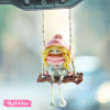 Polymer Clay Car Charm-Winter Girl