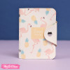 Leather Card Case-Off White Flamingo 