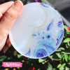 Coaster Resin-Blue Flower-White