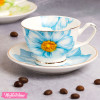 Ceramic Coffee Cup & plate - Flower