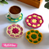 Coaster Crochet-Colorful (Set OF 4 )