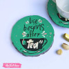 Wooden Painted Coaster-Tea
