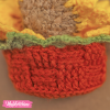 Set of  4Psc Crochet Coaster With Pot - Sunflower 