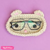 Crochet Eyeglasses Coaster - Bear