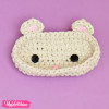 Crochet Eyeglasses Coaster - Bear