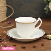 Ceramic Coffee Cup&plate-White