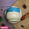 Pottery mug With Coaster-Turquoise