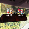 4pcs Cute Car Decoration Little Rabbit Car Ornament  