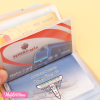 Leather Card Case-Pink Flamingo 1