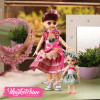 Set Of  2 Doll-Dress-Red (30-16 cm ) 