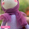 Doll-Crochet-Veiled Purple Girl (24 cm)