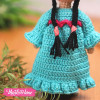 Keychain-Crochet-Country Girl-Mint Green 1