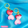 Resin Earring - Pink Heart 