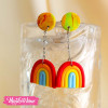 Polymer Clay Earring-Colorful 