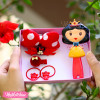 Set OF Hair Brush&Hairclip (6) For Kids-Snow White