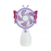 Hand \ Stand Fan, 3 Speeds Desk Fan, 250 MAH Battery Recharging -Butterfly 