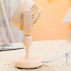 Stand Fan, 3 Speeds Desk Fan,Battery Recharging 