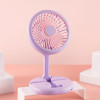 Lighting Stand Fan, 2 Speeds Desk Fan,Battery Recharging 