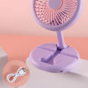 Lighting Stand Fan, 2 Speeds Desk Fan,Battery Recharging 