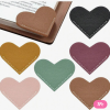 1Pc Random Of Leather Heart Bookmark