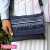 Folded Cross Bag Crochet-Jeans 
