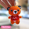 Crochet-Keychain-Orange Tiger