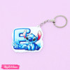 Acrylic Keychain - E Letter Stitch