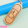 Wood Keychain - No Worries
