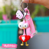 Silicone Keychain-Pink Chicken 