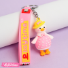 Silicone Keychain-Pink Duck