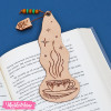 Natural Leather Bookmark - Coffee 