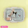 Stainless Steel Lunch Box With Spoon - Kuromi