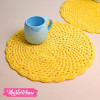 Crochet Table Mat-Yellow