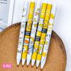 6pcs Cartoon Duck Pattern Press Type Ballpoint Pen