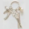  Barber Hair Dryer Scissors Keychain 