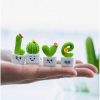 4pcs/set Mini Artificial Plant Design Decoration Craft, Cartoon Plant Shaped Decoration Object For Home Decoration